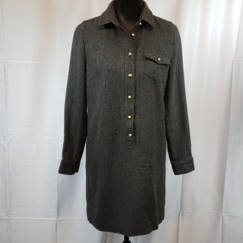 J.Crew wool Shirt Dress in size 8